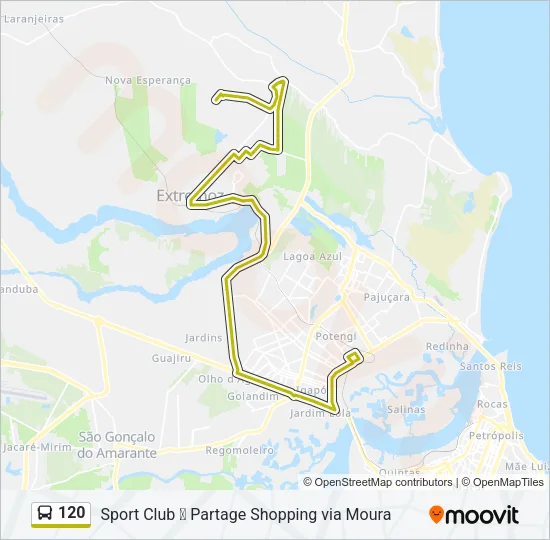 120 Bus Line Map