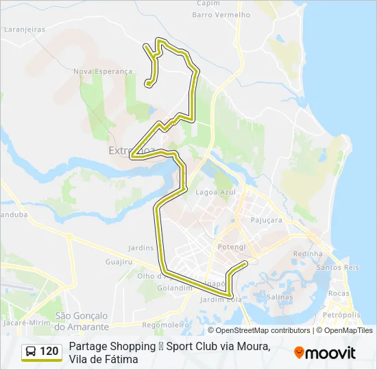 120 Bus Line Map