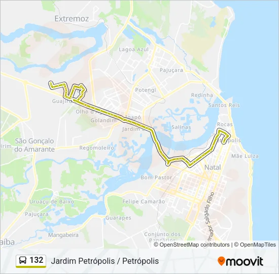 132 Bus Line Map