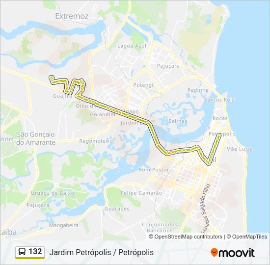 132 Bus Line Map