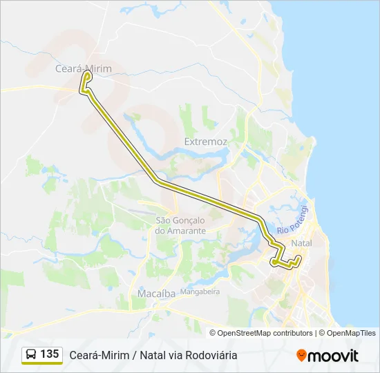 135 Bus Line Map