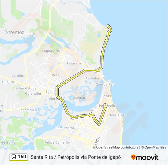 160 Bus Line Map