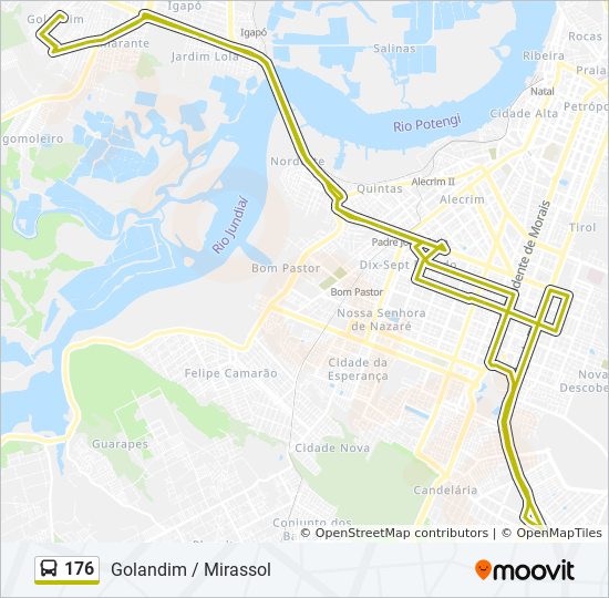 Rota da linha 176: horários, paradas e mapas - Golandim / Mirassol ...
