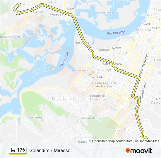 176 Bus Line Map