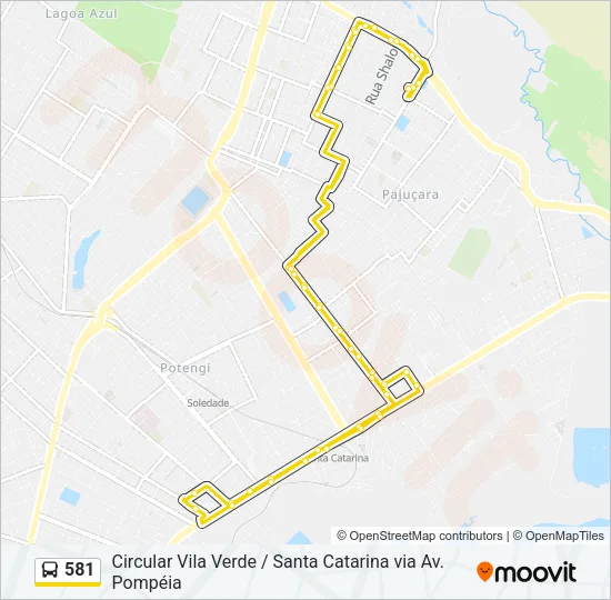 581 Bus Line Map