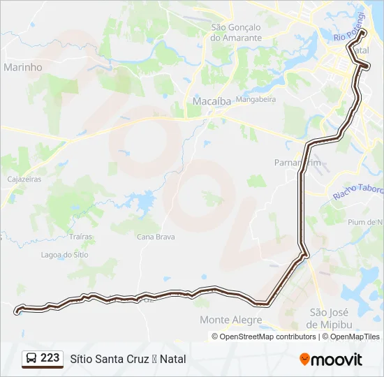 223 Bus Line Map