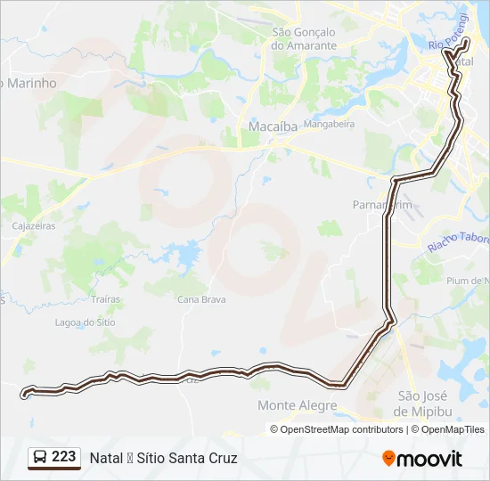223 Bus Line Map