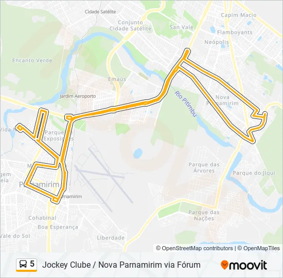 5 Bus Line Map