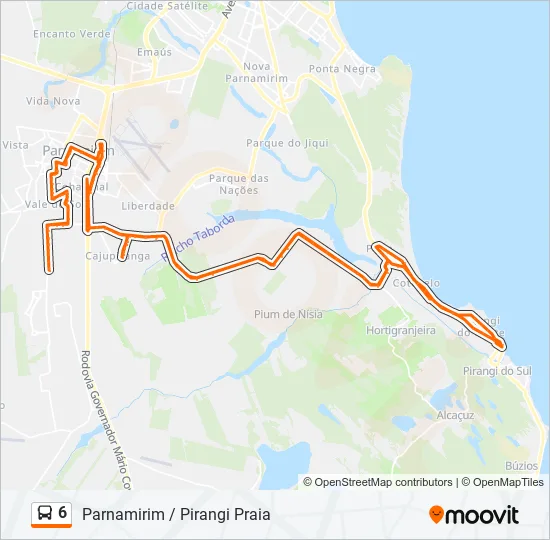 6 Bus Line Map