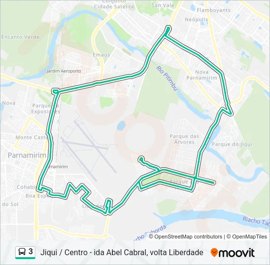 3 Bus Line Map