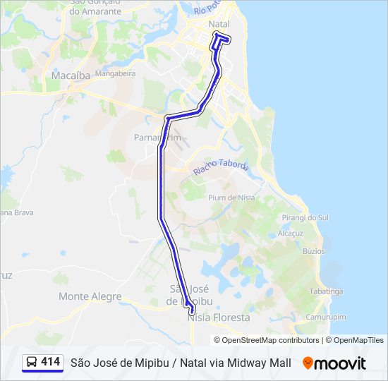 414 bus Line Map