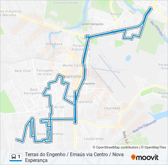 1 bus Line Map