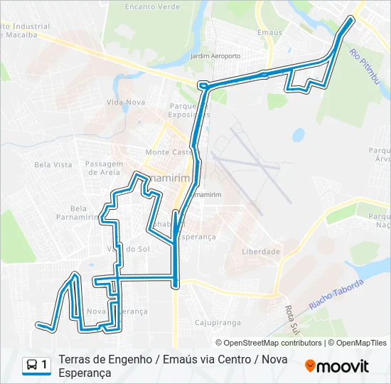 1 Bus Line Map
