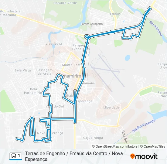 1 Bus Line Map