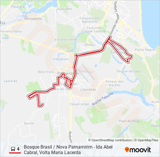 4 bus Line Map