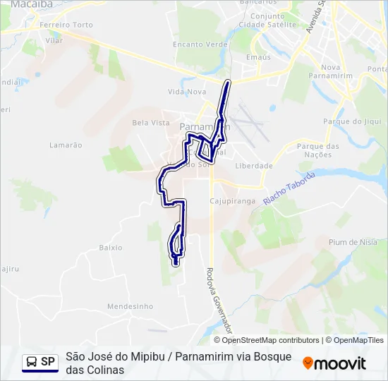 SP Bus Line Map