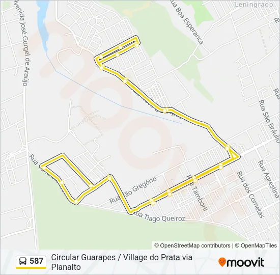 587 Bus Line Map