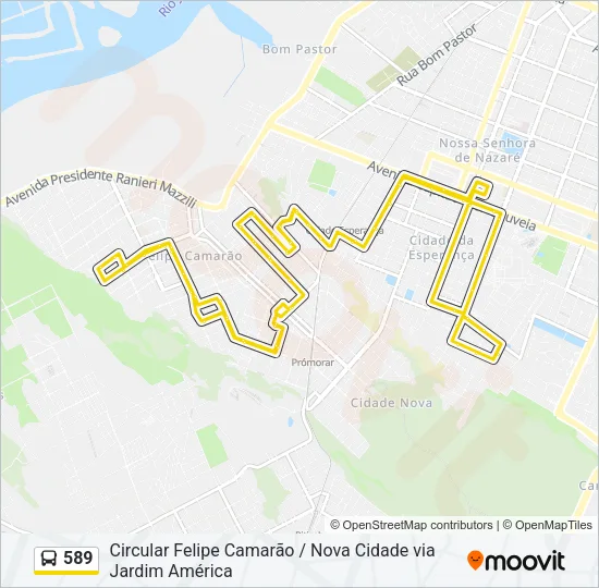 589 Bus Line Map