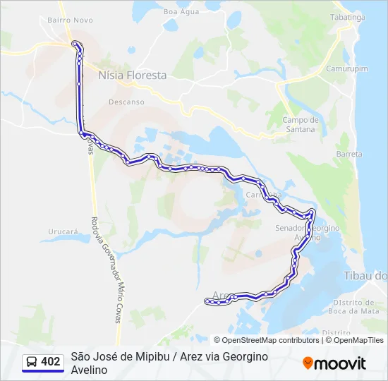 402 Bus Line Map