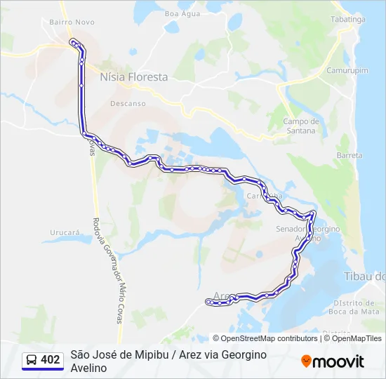 402 Bus Line Map