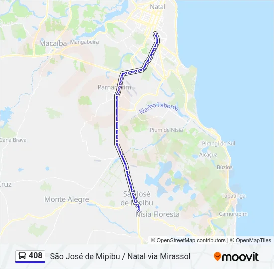 408 Bus Line Map