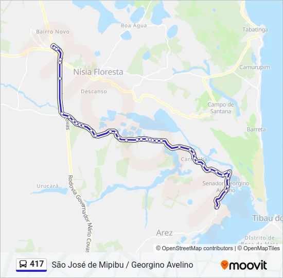 417 Bus Line Map