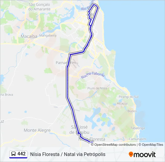 442 Bus Line Map