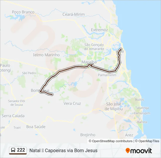 222 Bus Line Map