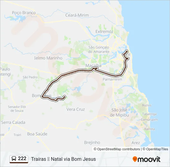222 Bus Line Map