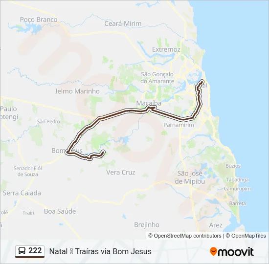 222 Bus Line Map