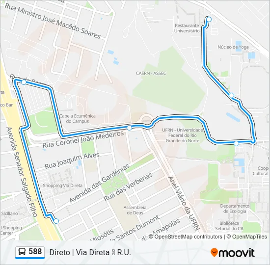 588 Bus Line Map