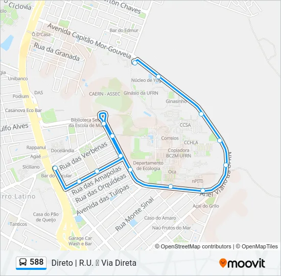 588 Bus Line Map