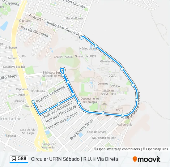 588 Bus Line Map