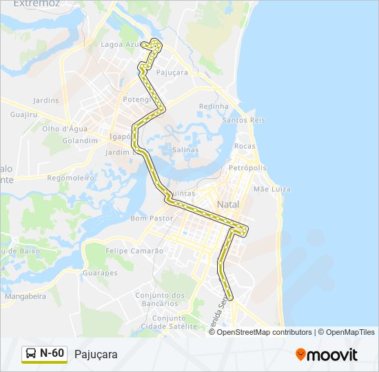 N-60 bus Line Map