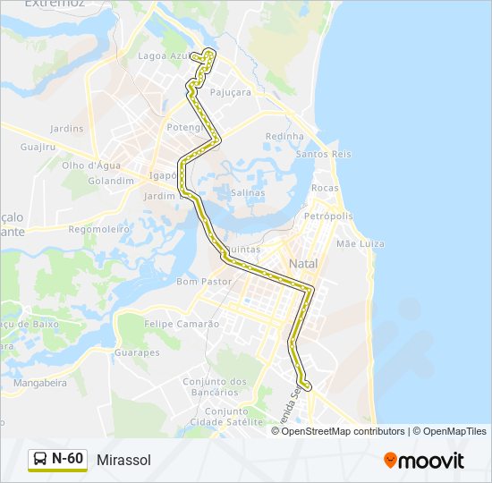 N-60 bus Line Map