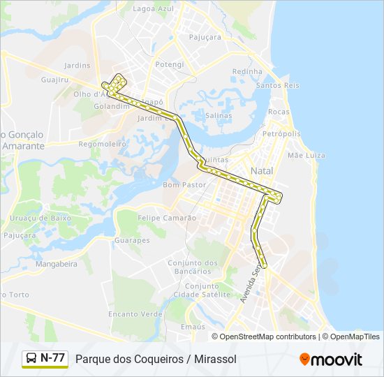 N-77 bus Line Map