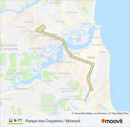 N-77 bus Line Map