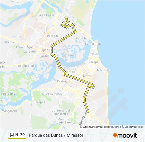 N-79 Bus Line Map
