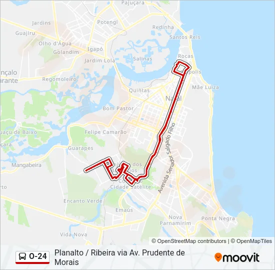 O-24 Bus Line Map