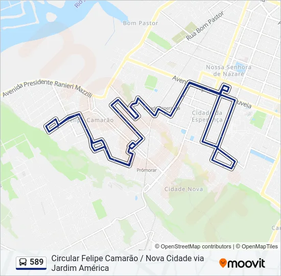 589 Bus Line Map