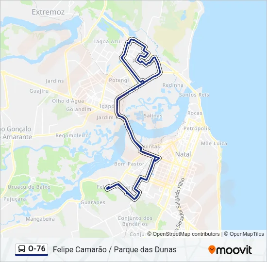 O-76 Bus Line Map