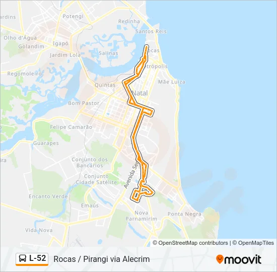L-52 Bus Line Map