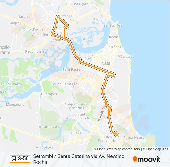 S-50 Bus Line Map