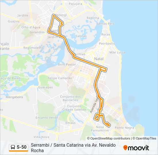 S-50 Bus Line Map