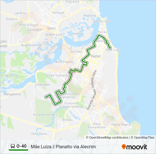 O-40 Bus Line Map