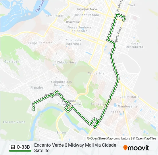 O-33B Bus Line Map