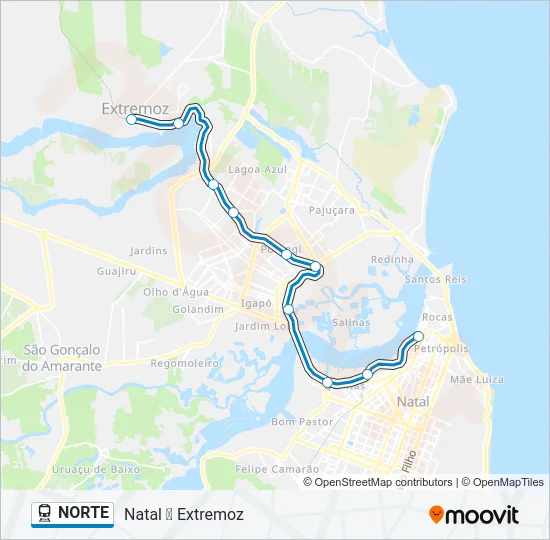 NORTE Train Line Map