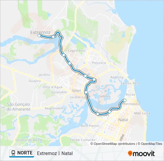 NORTE Train Line Map