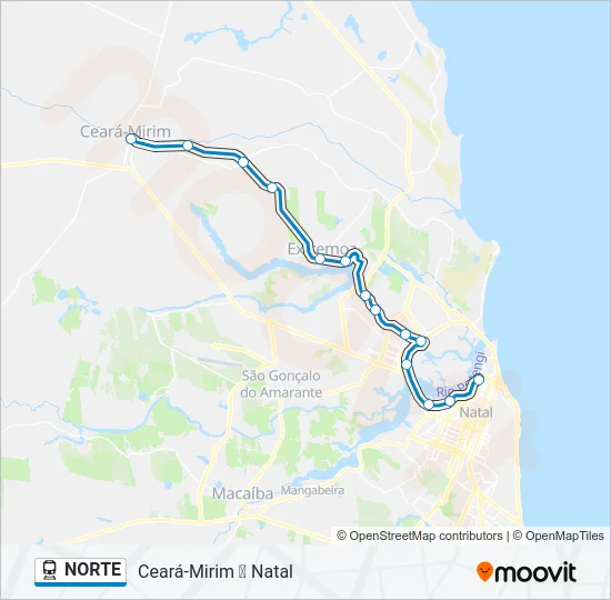 NORTE Train Line Map
