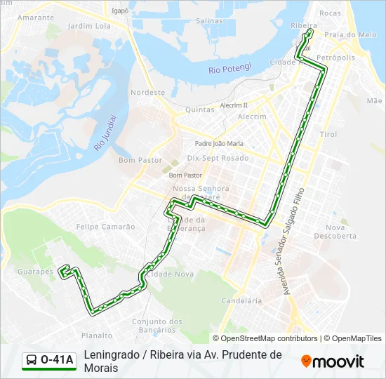 O-41A Bus Line Map